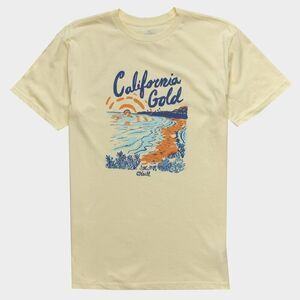 O'NEILL California Gold Men's Medium Banana Yellow Graphic Beach Surfer T-Shirt